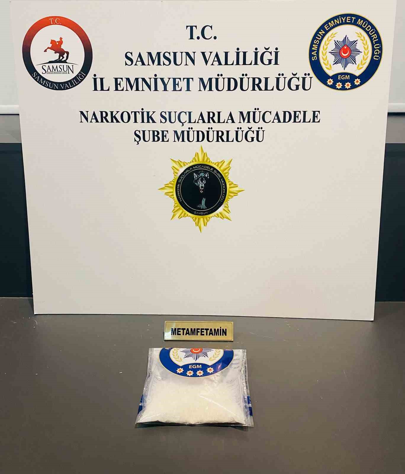 Samsun’da 146 gram metamfetamin ele geçirildi