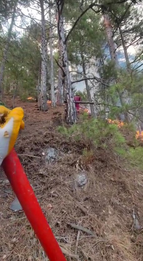 Alevlerin g&ouml;lgesinde dinlenen kahramanlar
