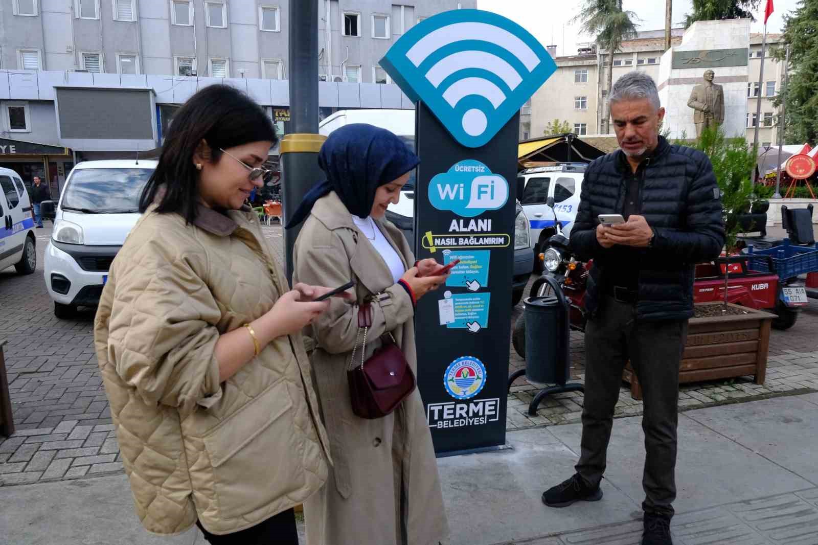 Terme’de ücretsiz Wi-Fi hizmeti başladı
