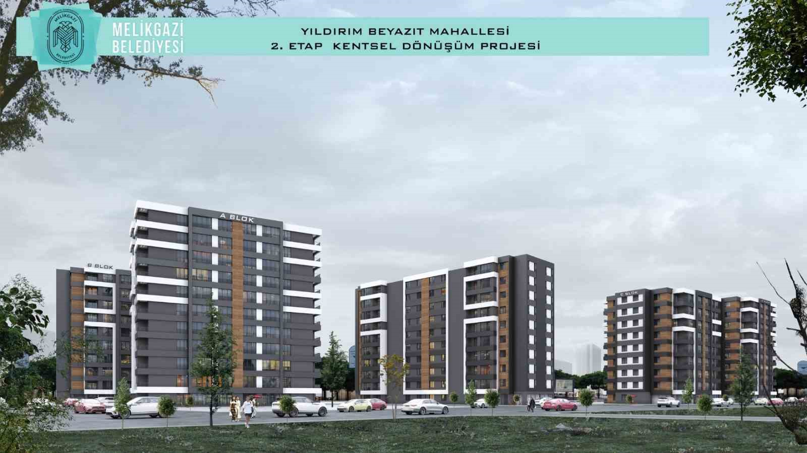 Melikgazi’de 104 daire ve 7 dükkan için kat karşılığı ihale düzenlenecek
