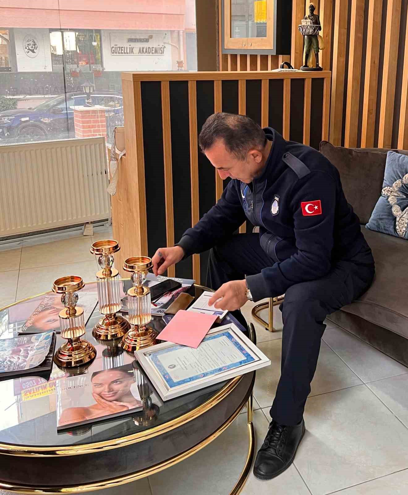 Zabıta ekipleri güzellik merkezlerini denetledi