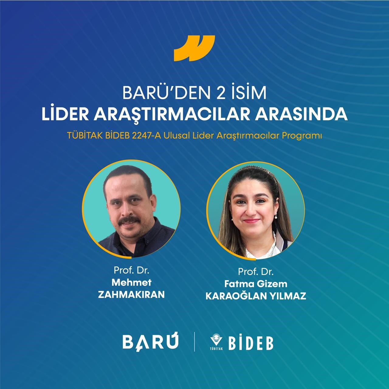 BARÜ’den 2 akademisyen “Lider Araştırmacılar” arasında yer aldı