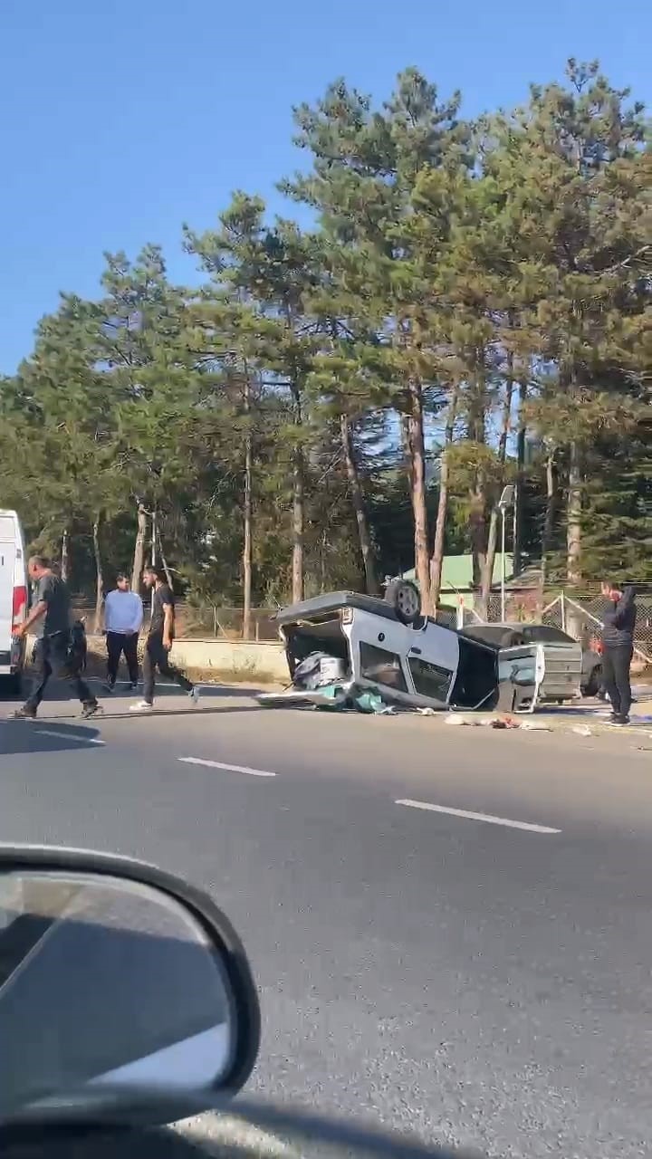 Takla atan araçtan sağ çıktı
