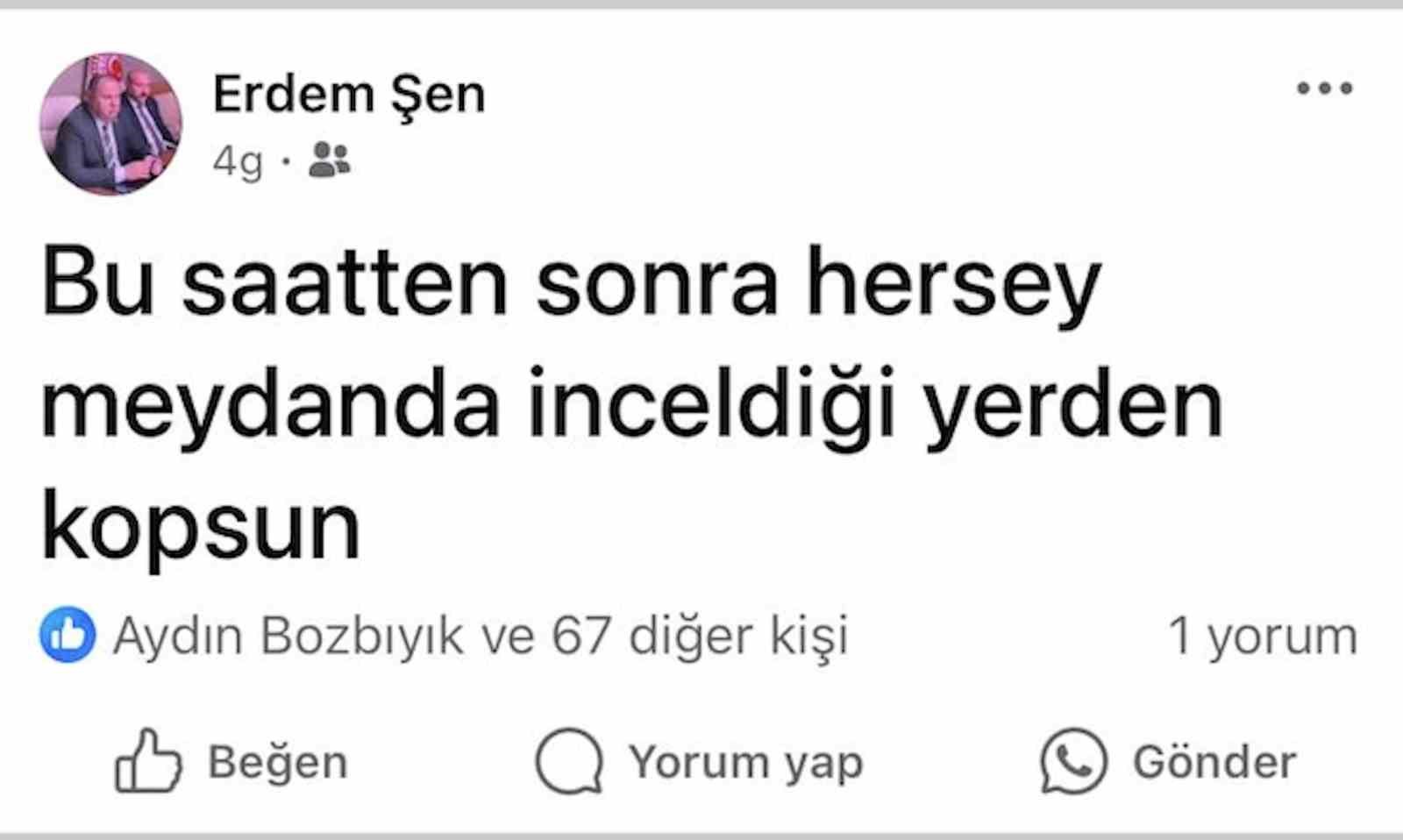 Belediye başkanı ve şoförünü öldüren katil zanlısından dikkat çeken paylaşım: "İnceldiği yerden kopsun"