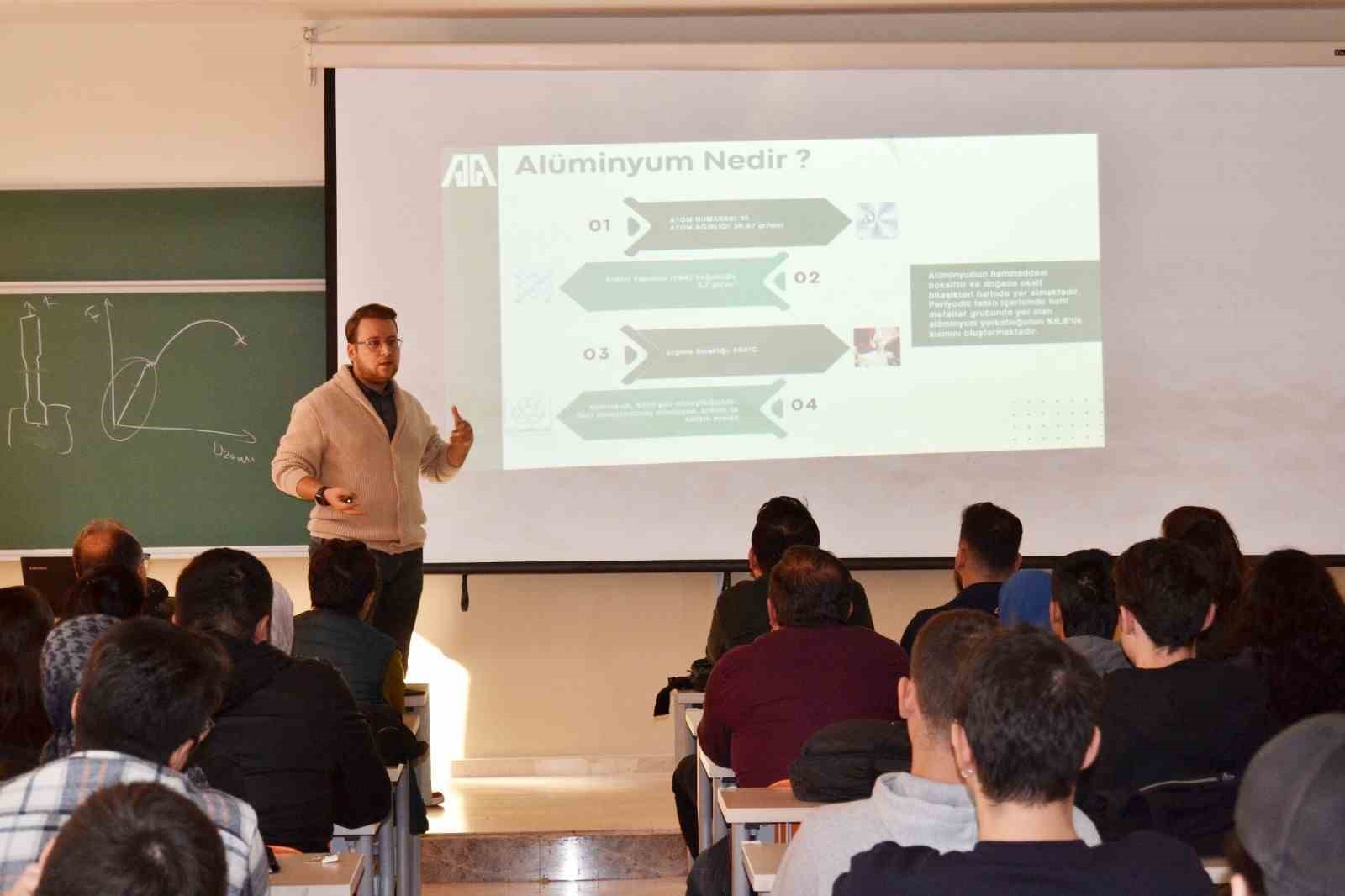 BŞEÜ öğrencilerine ’Alüminyum Ekstrüzyon ve Geri Dönüşüm’ semineri düzenlendi
