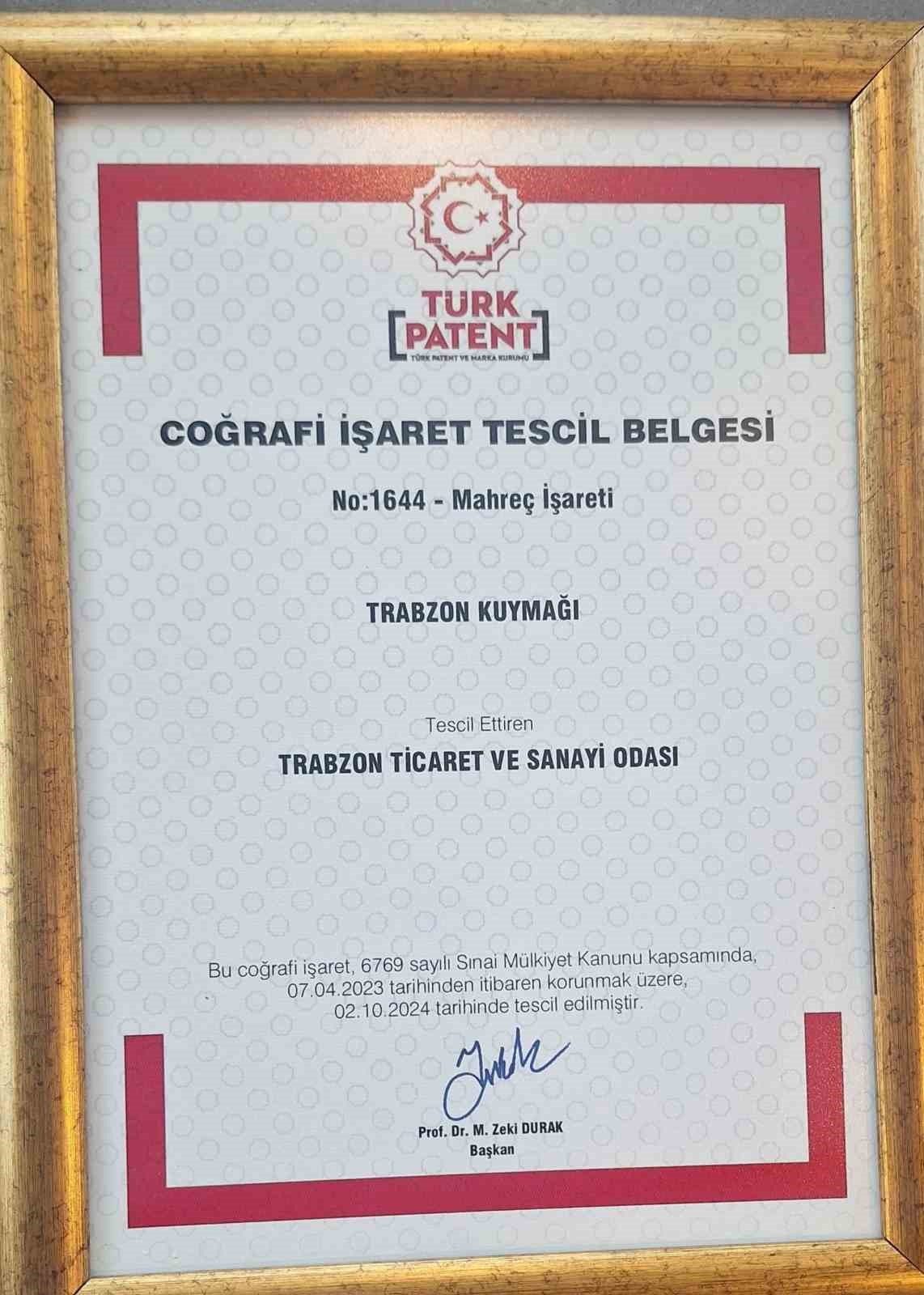 Trabzon kuymağı tescillendi
