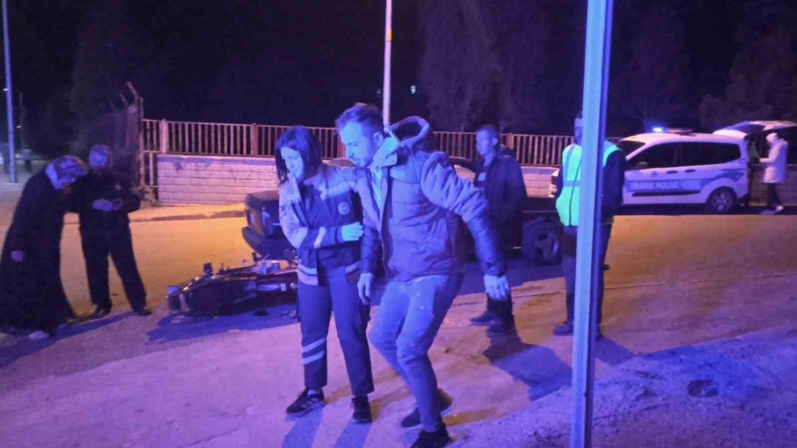 Konya’da motosiklet ile otomobil çarpıştı: 2 yaralı
