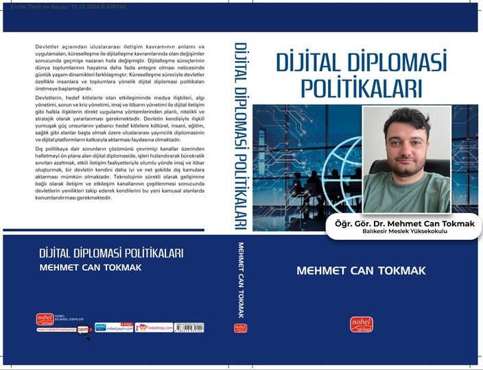 Dr. Mehmet Can Tokmak’ın “Dijital Diplomasi Politikaları” kitabı yayınlandı