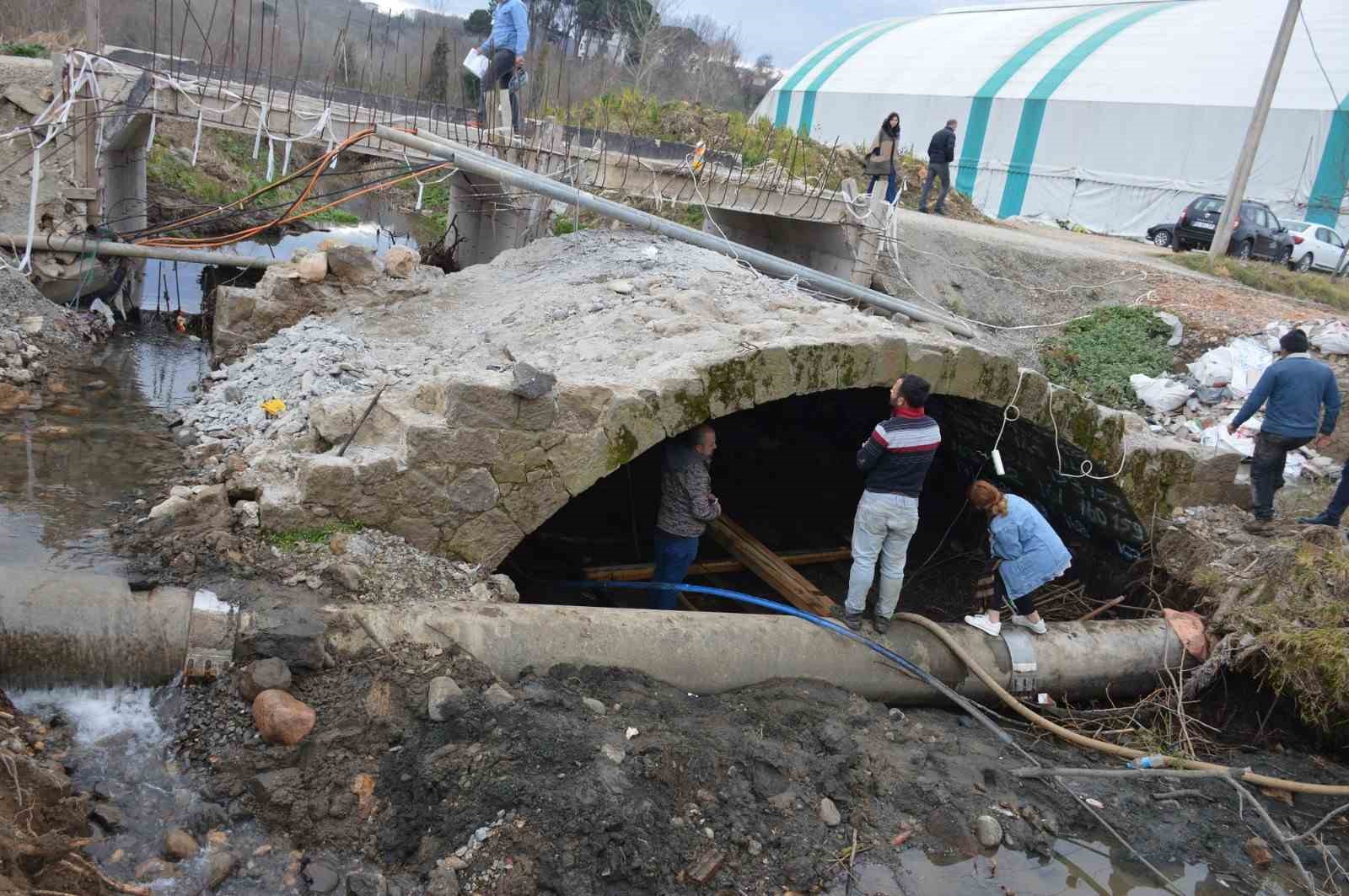 Ordu’da yol çalışmalarında bulunan taş köprü restore edilecek