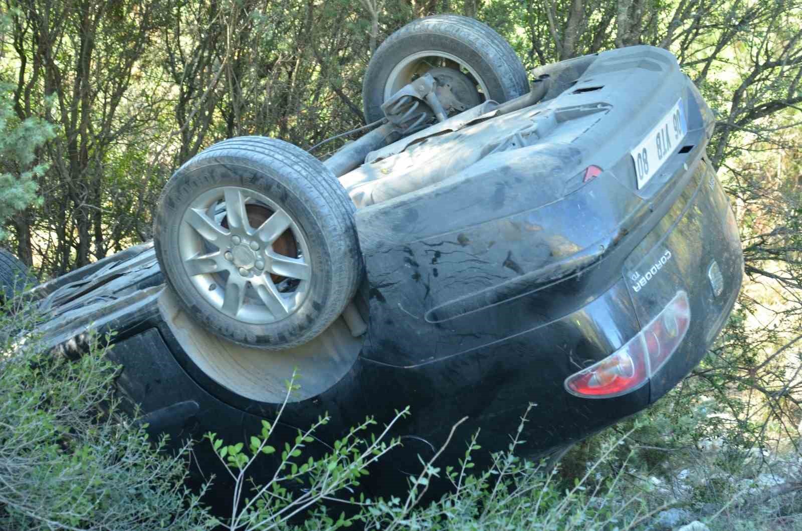 Kastamonu’da mıcıra kapılan otomobil takla attı: 1 yaralı
