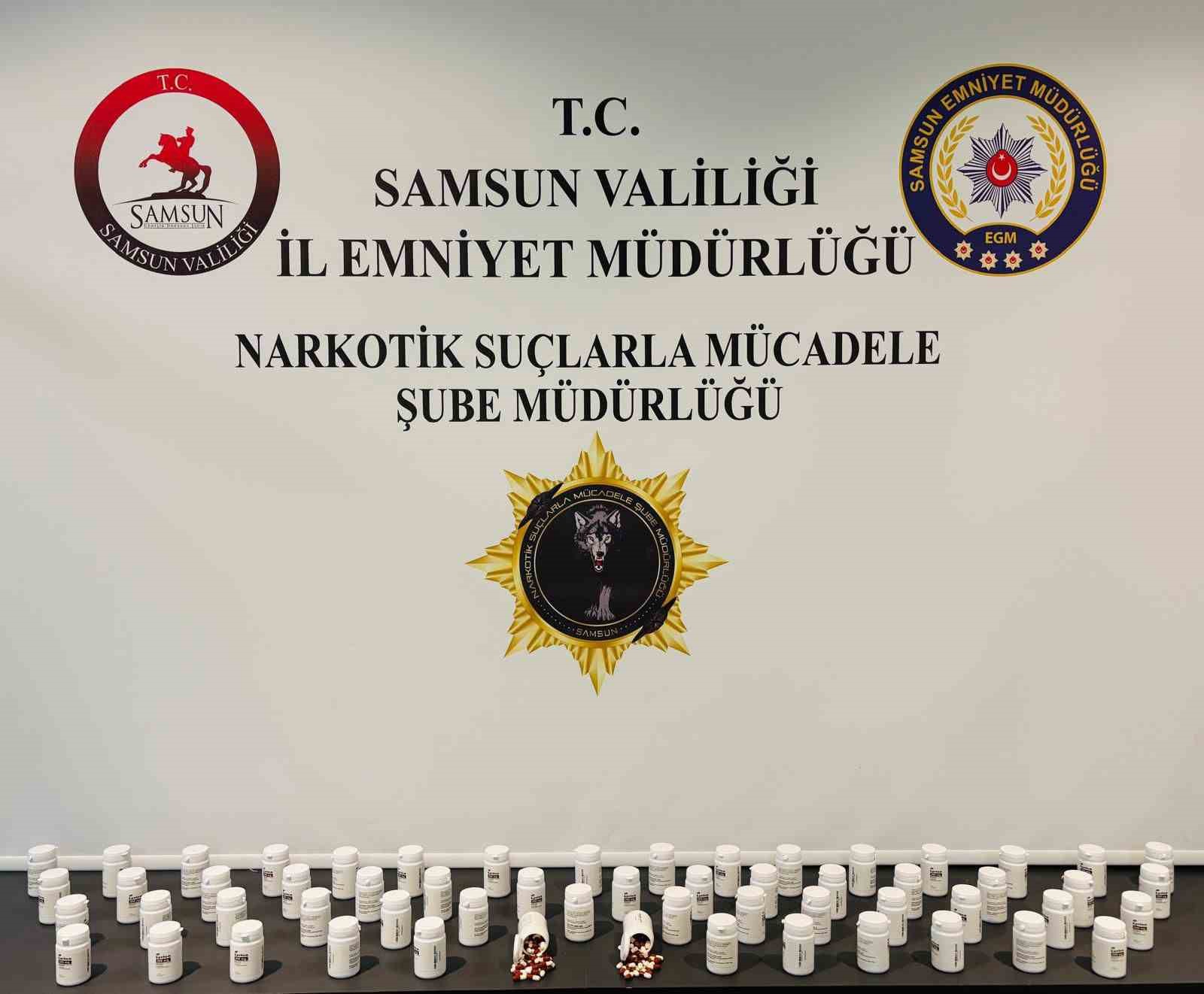 Samsun’da 3 bin 472 adet uyuşturucu hap ele geçirildi