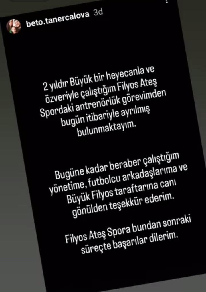 Filyos Ateş Spor takımında antrenör istifa etti
