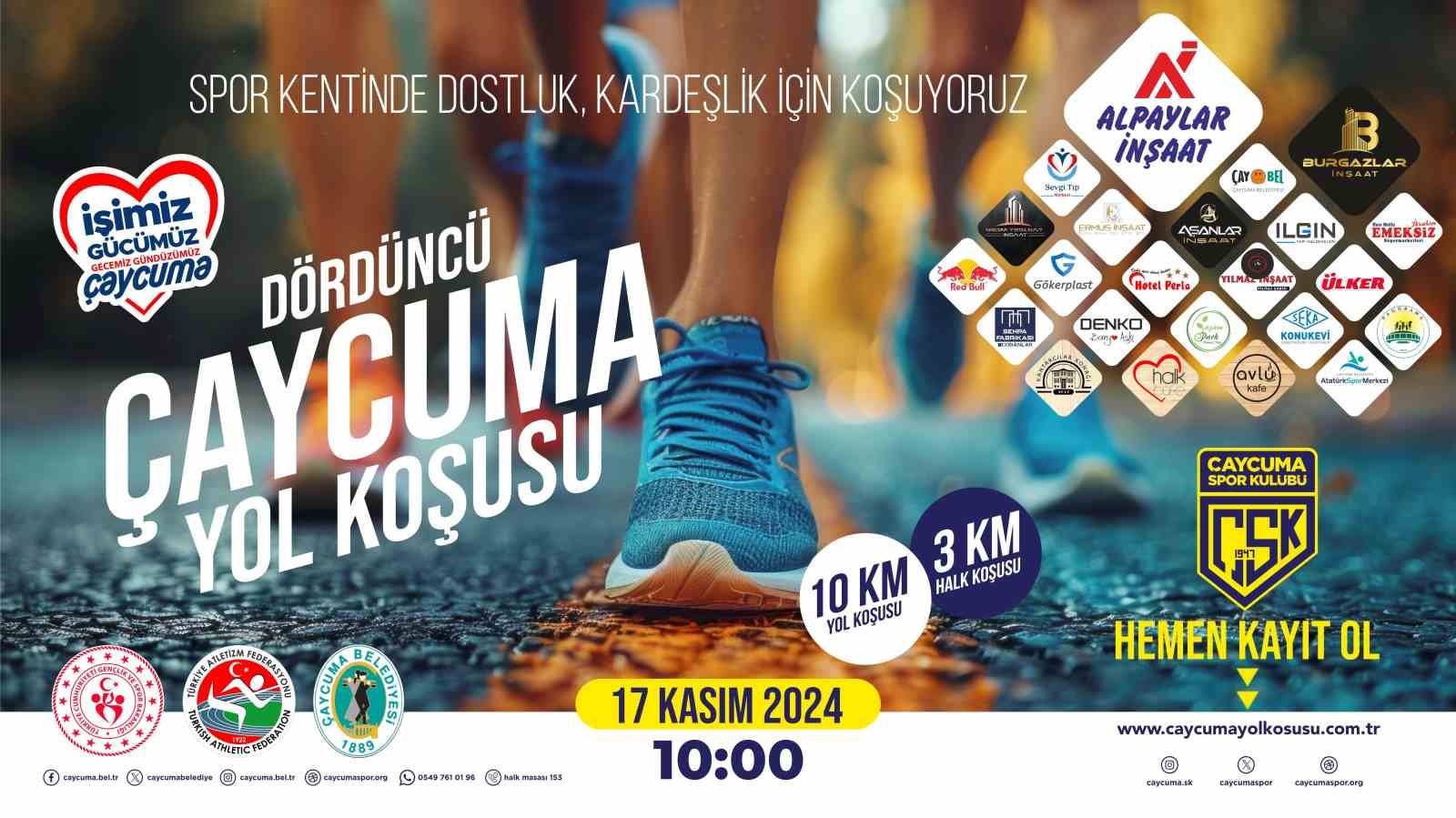 Çaycuma 4. yol koşusunda kayıtlar 567’ye ulaştı