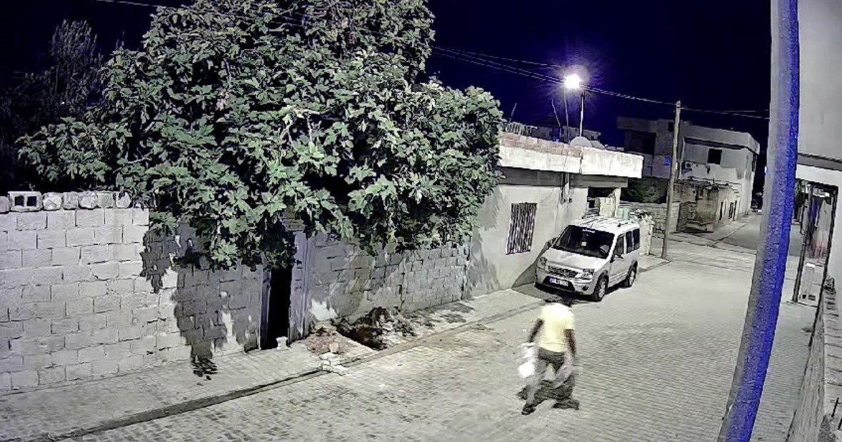 Mardin’de tavuk hırsızlığı güvenlik kamerasına yansıdı
