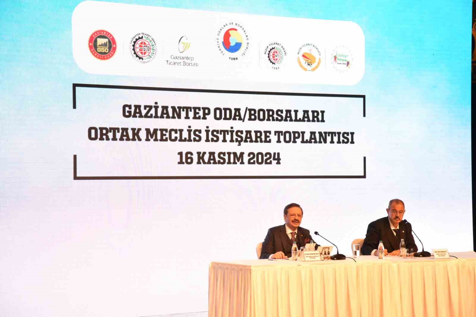 Gaziantep oda/borsaları ortak meclis ve istişare toplantısı gerçekleştirildi
