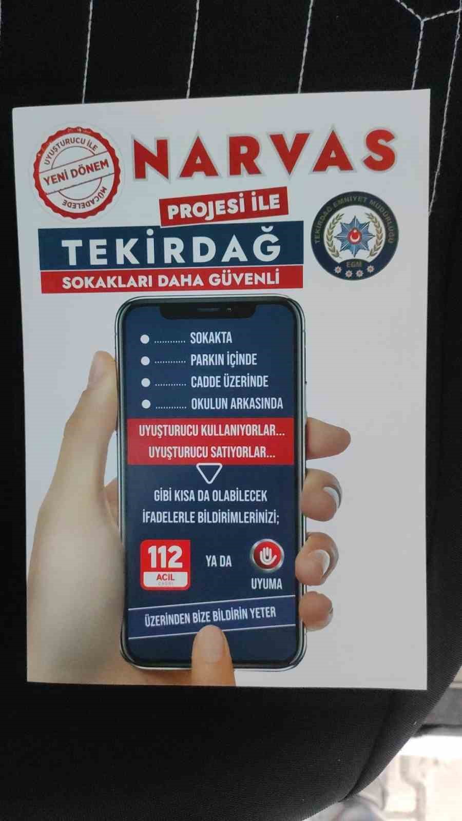 Muratlı&rsquo;da uyuşturucu ile m&uuml;cadelede NARVAS uygulaması tanıtıldı
