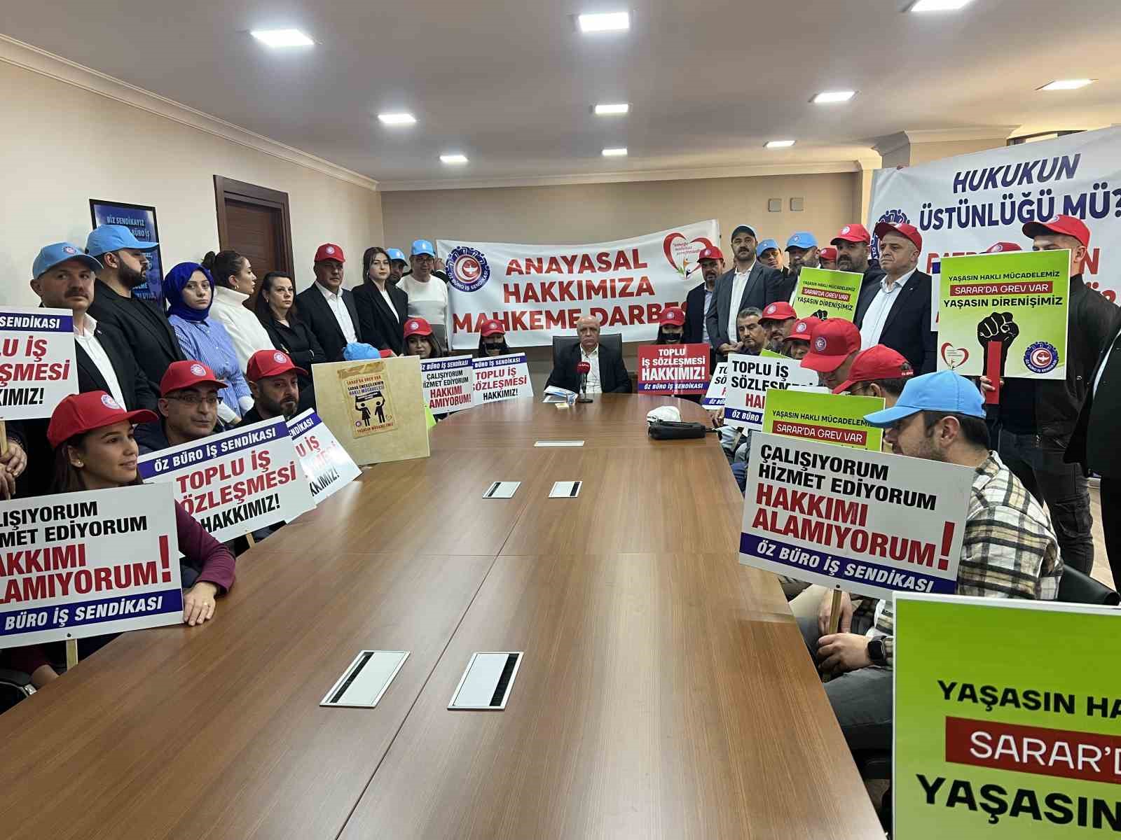 Sarar grevinin mahkeme kararıyla durdurulması