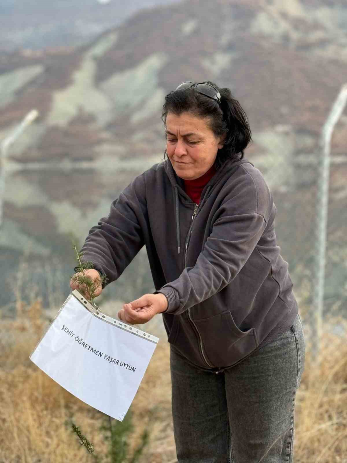 Tunceli’de şehit öğretmenler adına fidan dikildi
