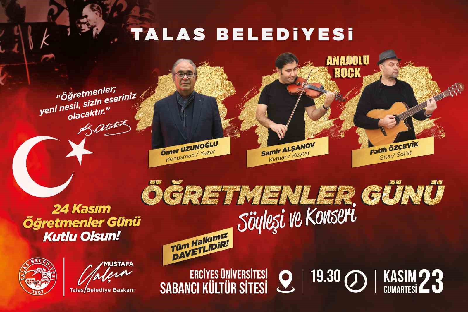 Talas’ta Öğretmenler Günü için özel program