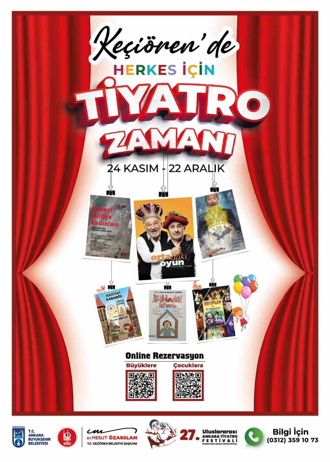 Keçiören Belediyesi’nden 27. uluslararası tiyatro festivali
