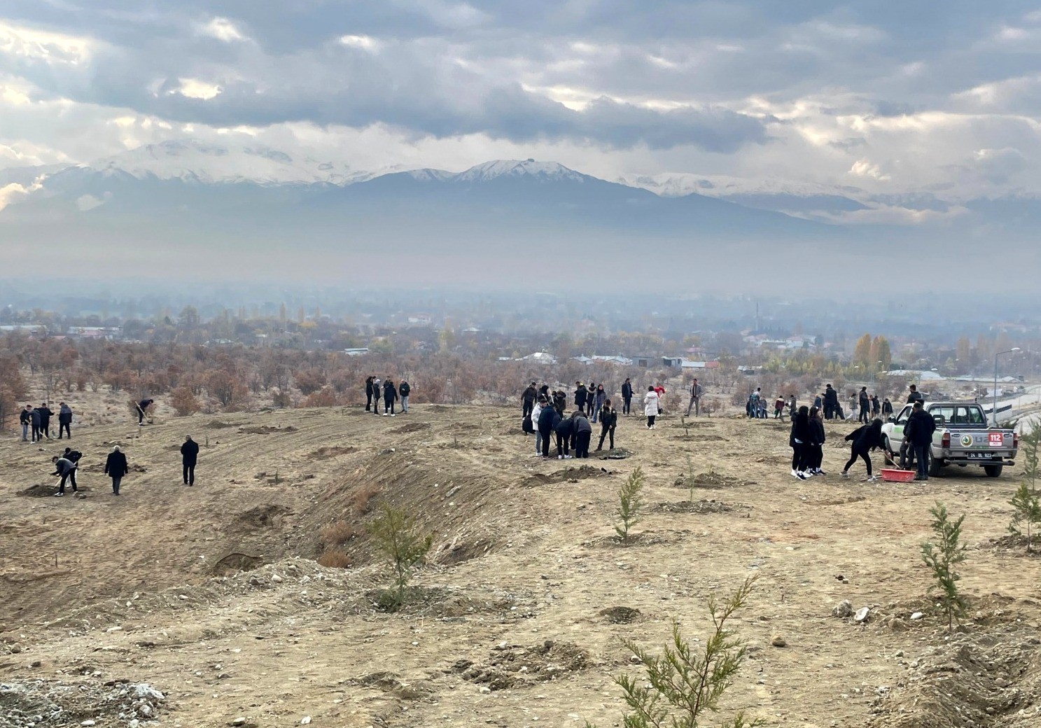 Erzincan’da dağa taşa umut ekiyorlar