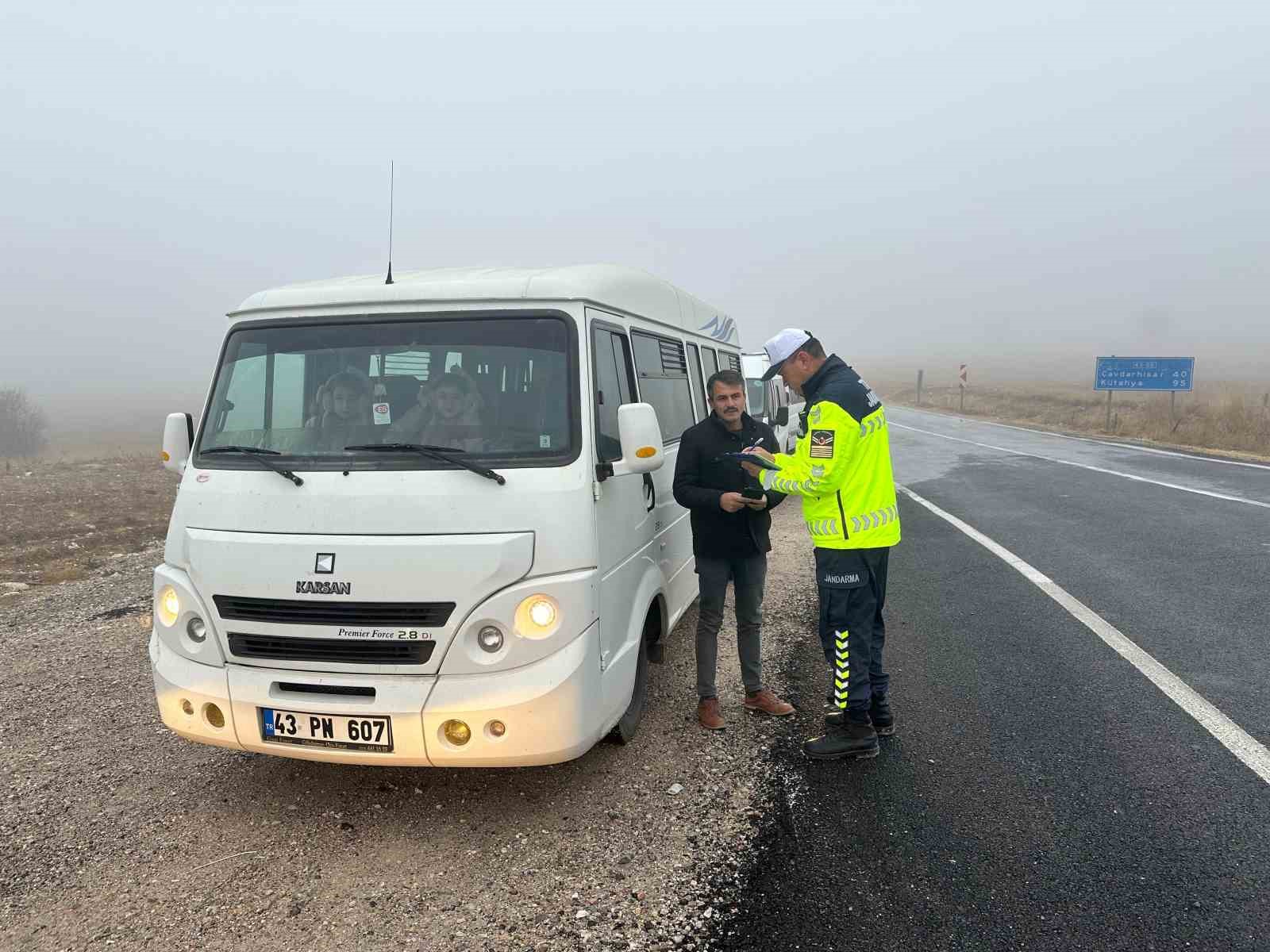 Kütahya’da okul servis araçlarına yönelik denetim