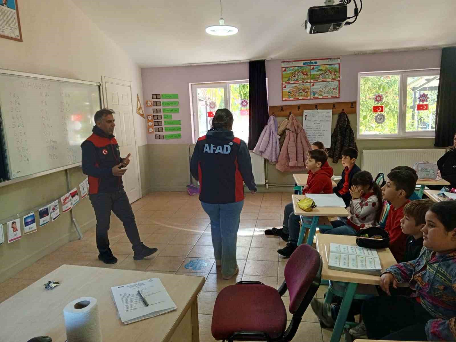 Çıtlık İlkokulu’nda afet farkındalık eğitimi verildi
