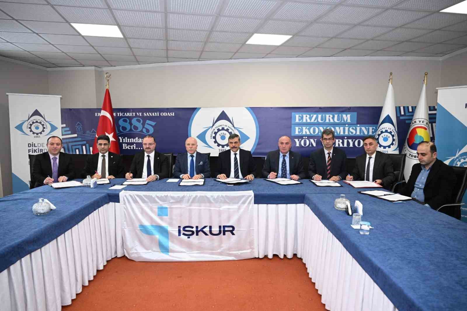 Erzurum&rsquo;da nitelikli işg&uuml;c&uuml; yetiştirme programı i&ccedil;in işbirliği protokol&uuml; imzalandı
