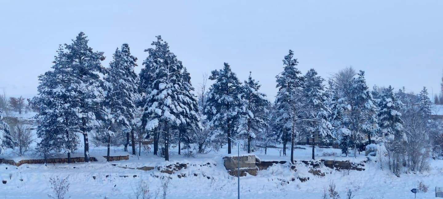 Erzurum&rsquo;da kış y&uuml;z&uuml;n&uuml; g&ouml;stermeye başladı
