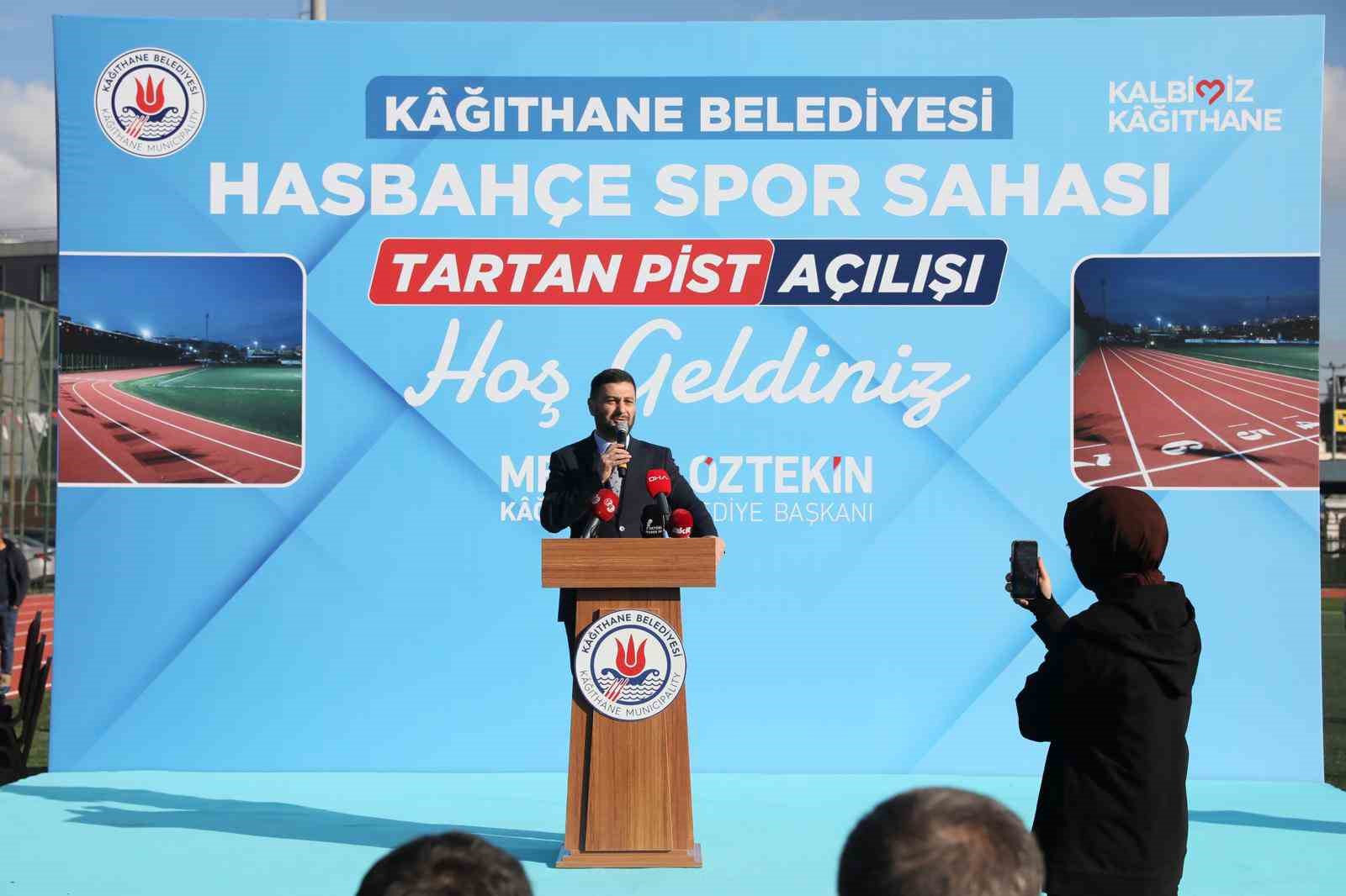 7 kulvarlı tartan pist Hasbahçe’de sporseverlerle buluştu
