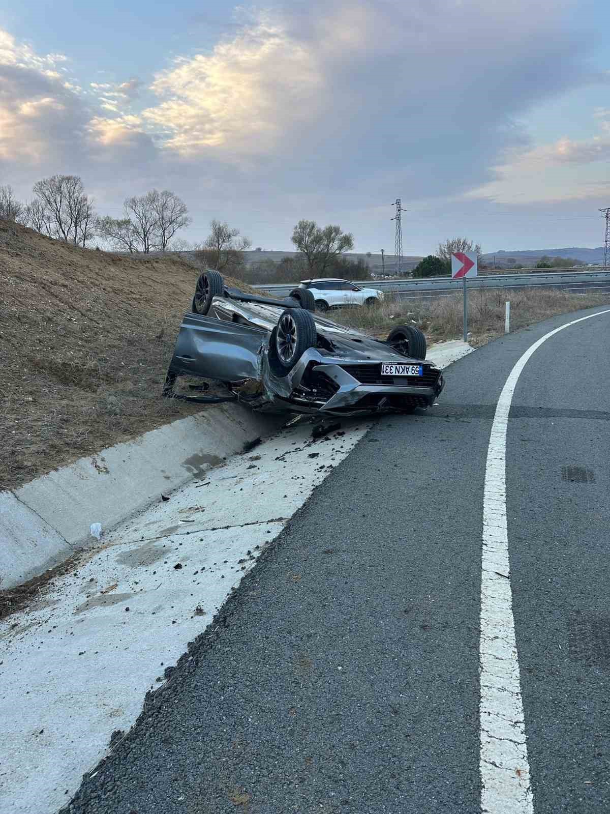 Tekirdağ’da trafik kazası: 2 yaralı