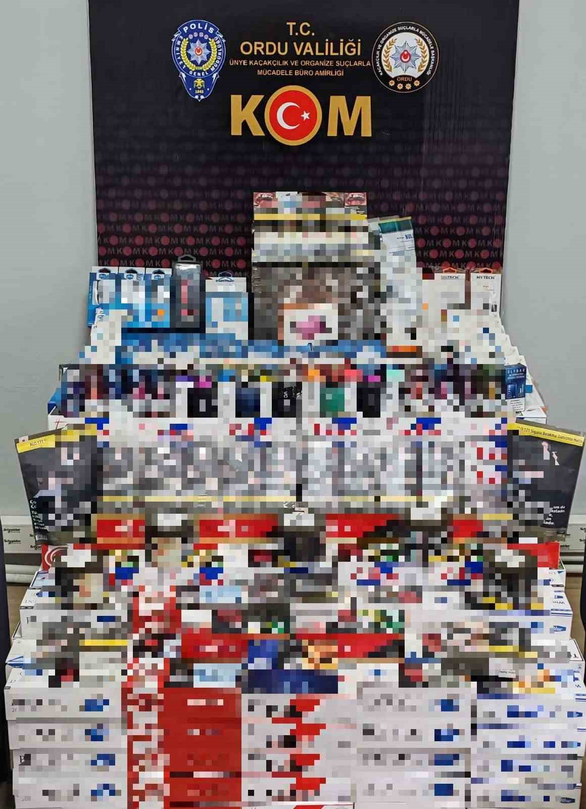 Ordu&rsquo;da polis ekiplerinden ka&ccedil;ak&ccedil;ılık operasyonları
