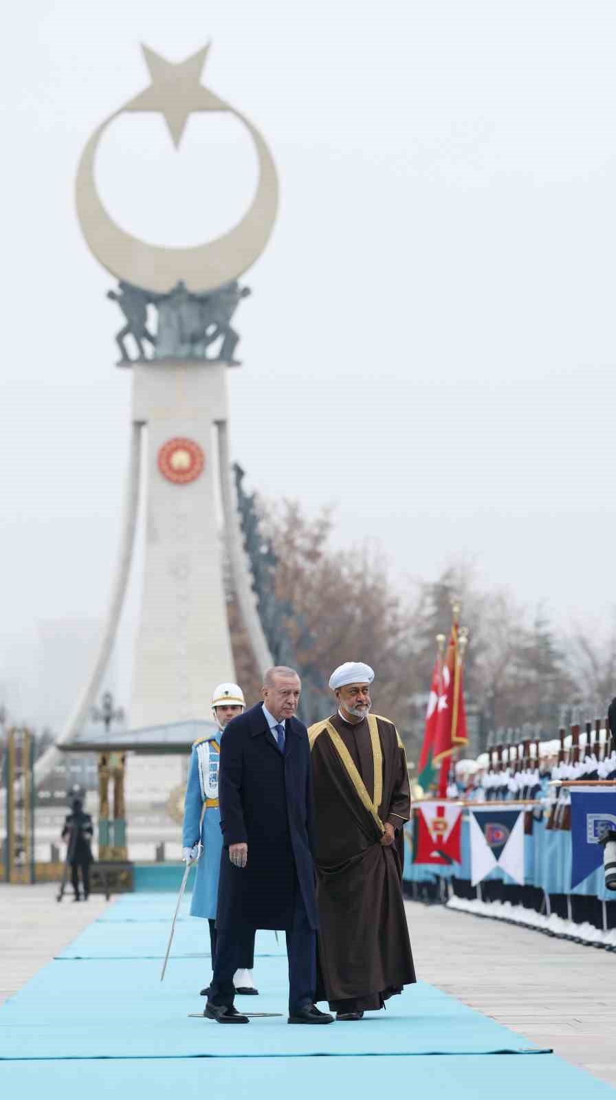 Cumhurbaşkanı Erdoğan, Umman Sultanı  El Said’i  resmi törenle karşıladı
