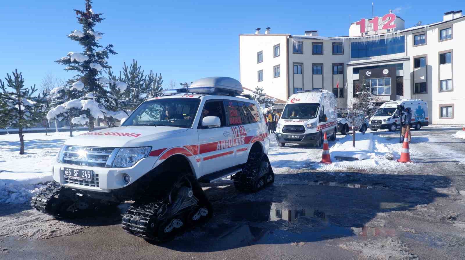 Erzurum’da 112 ekipleri kışa hazır
