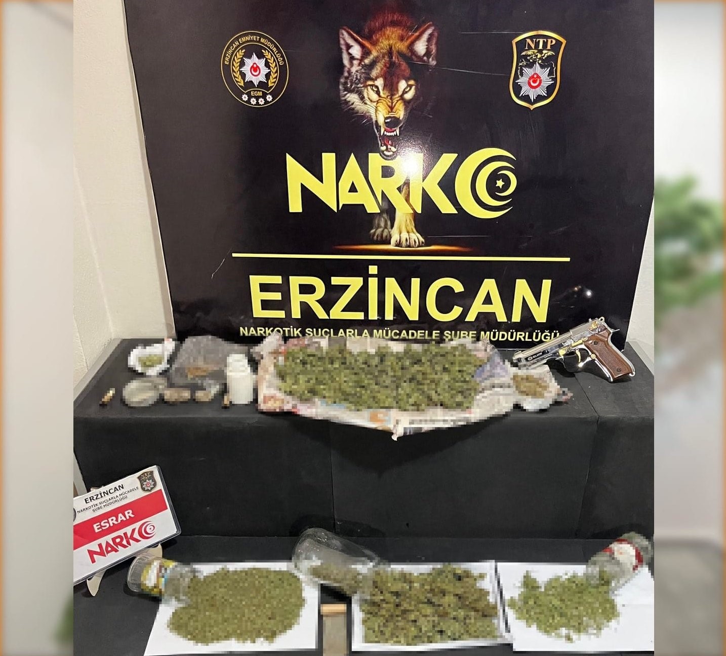 Erzincan’da bir miktar uyuşturucu ele geçirildi, 3 şüpheli yakalandı