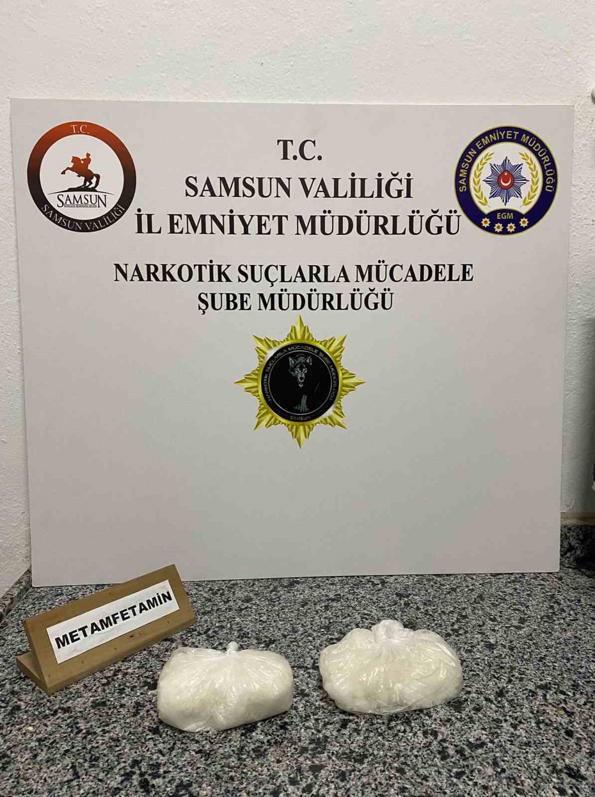 Samsun’da 500 gram metamfetamin ele geçirildi