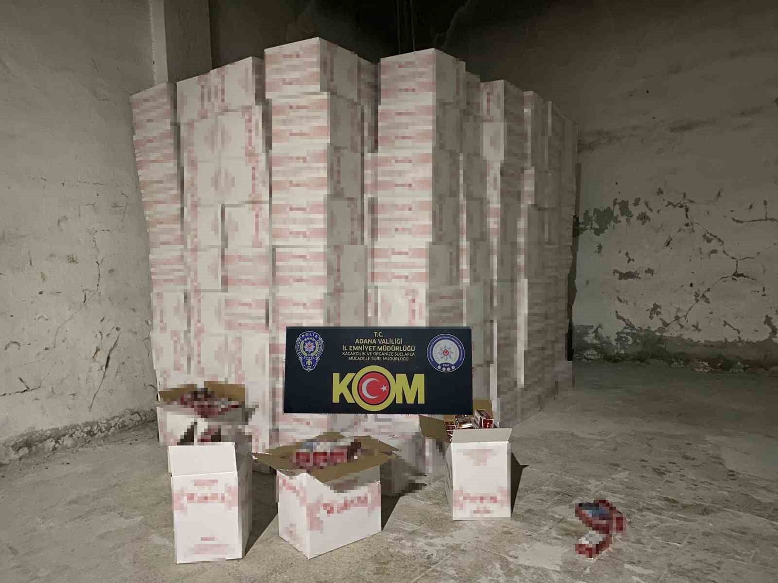 Adana&rsquo;da 24 milyon 800 bin ka&ccedil;ak makaron ile 10 ton 500 kilogram ka&ccedil;ak t&uuml;t&uuml;n ele ge&ccedil;irildi
