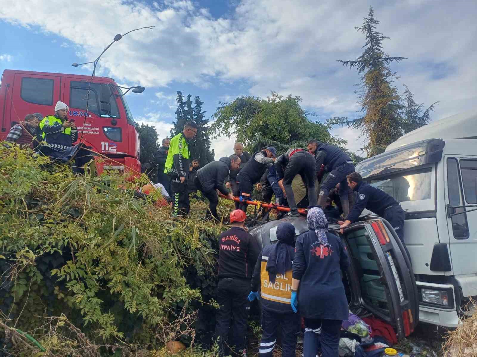 Manisa’da yürekleri ağza getiren kaza