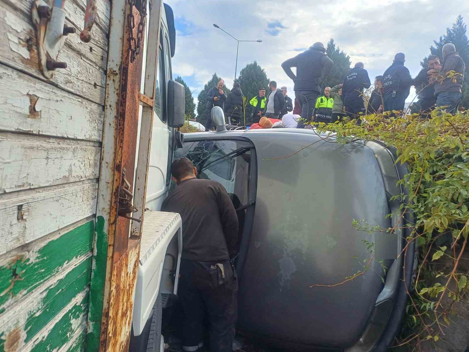 Manisa’da yürekleri ağza getiren kaza