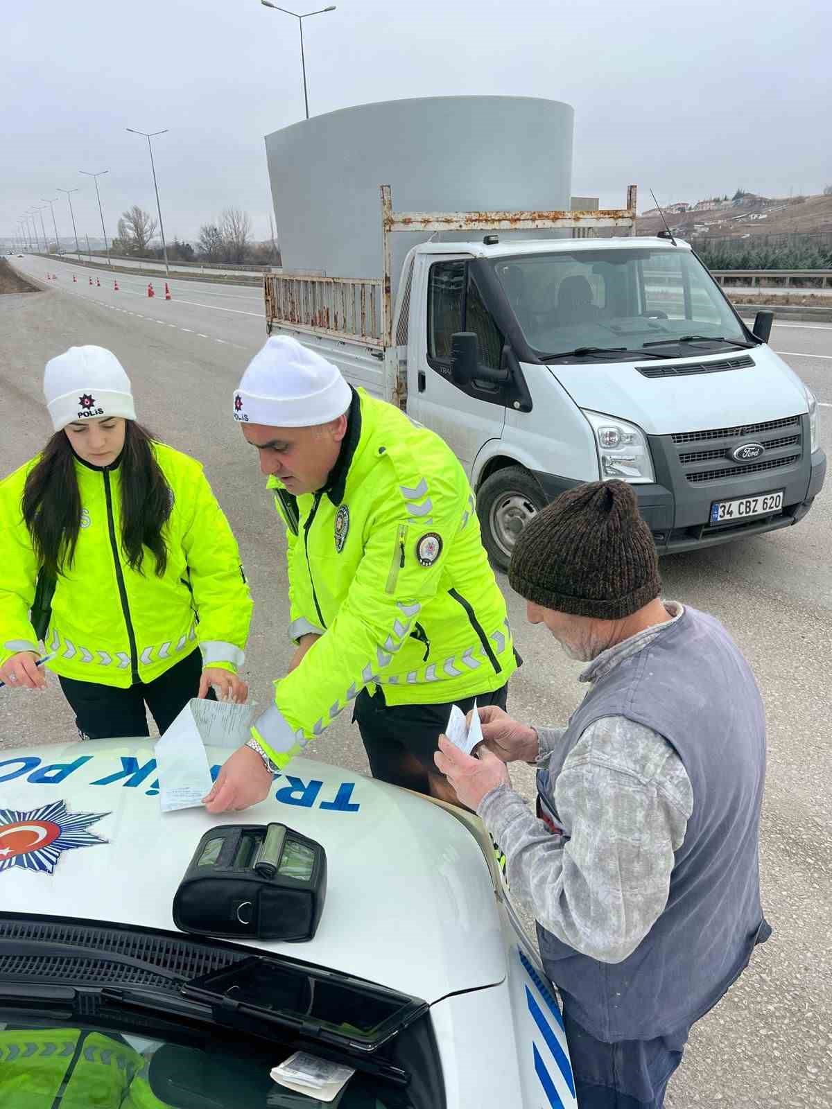 Ticari araçlara kış lastiği denetimi başladı
