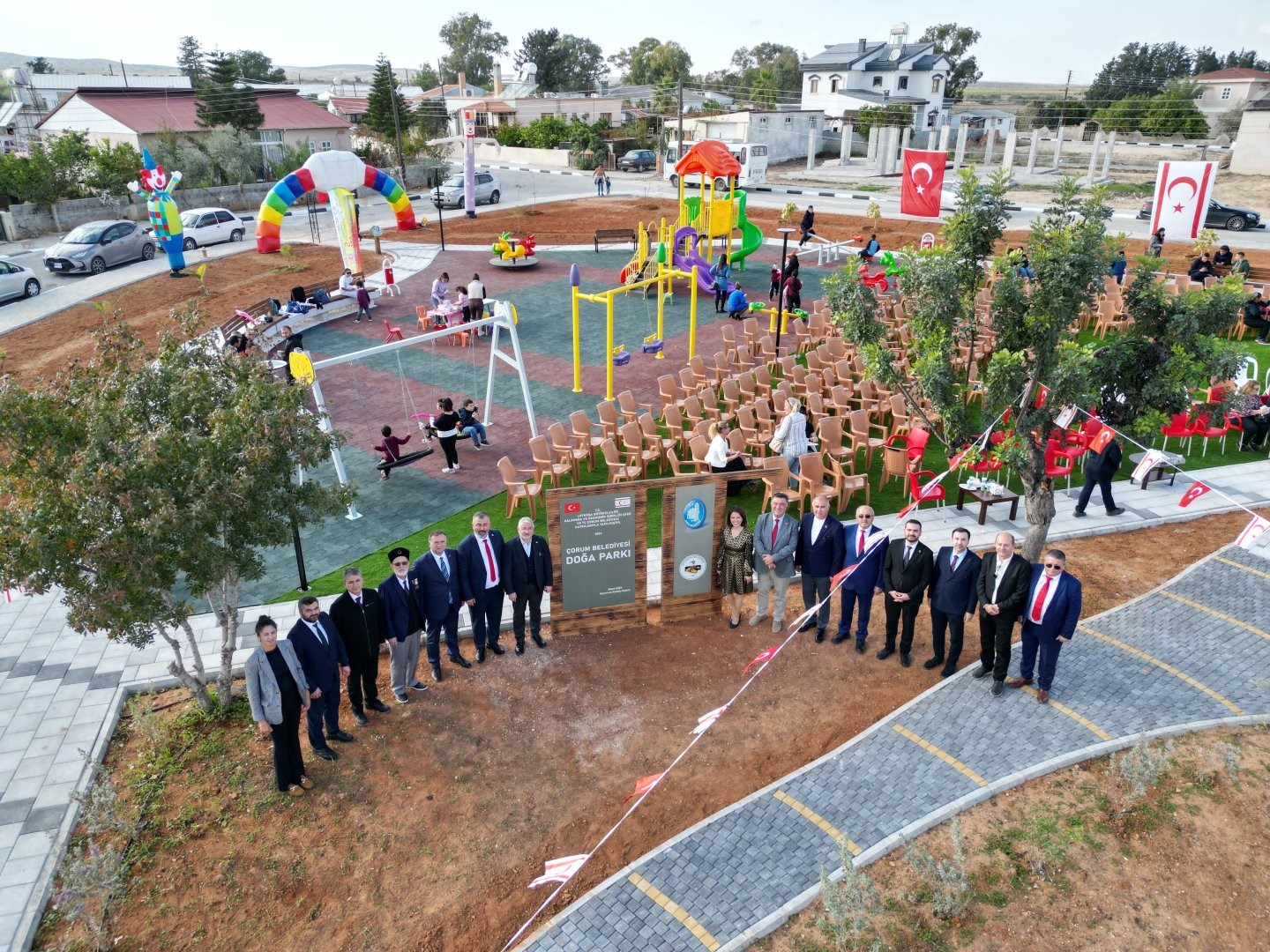 Çorum Belediyesi’nin Kıbrıs’ta yaptığı park törenle açıldı
