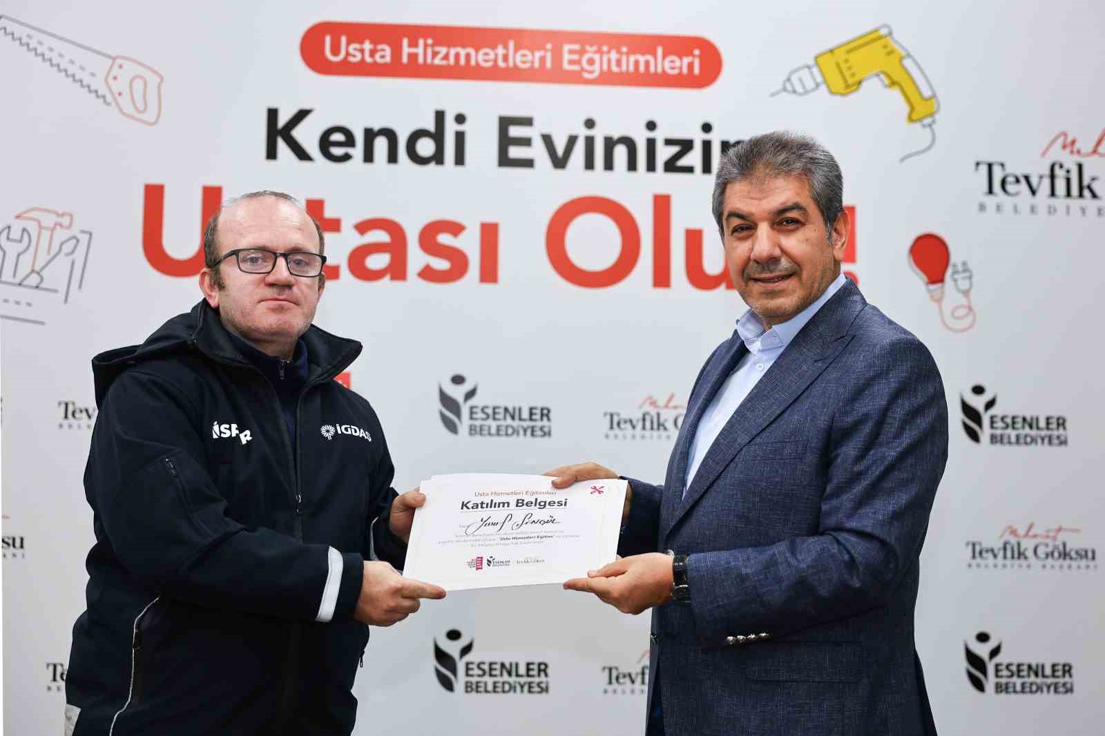 Esenler’de “Kendi Evinizin Ustası Olun” projesi ilk mezunlarını verdi
