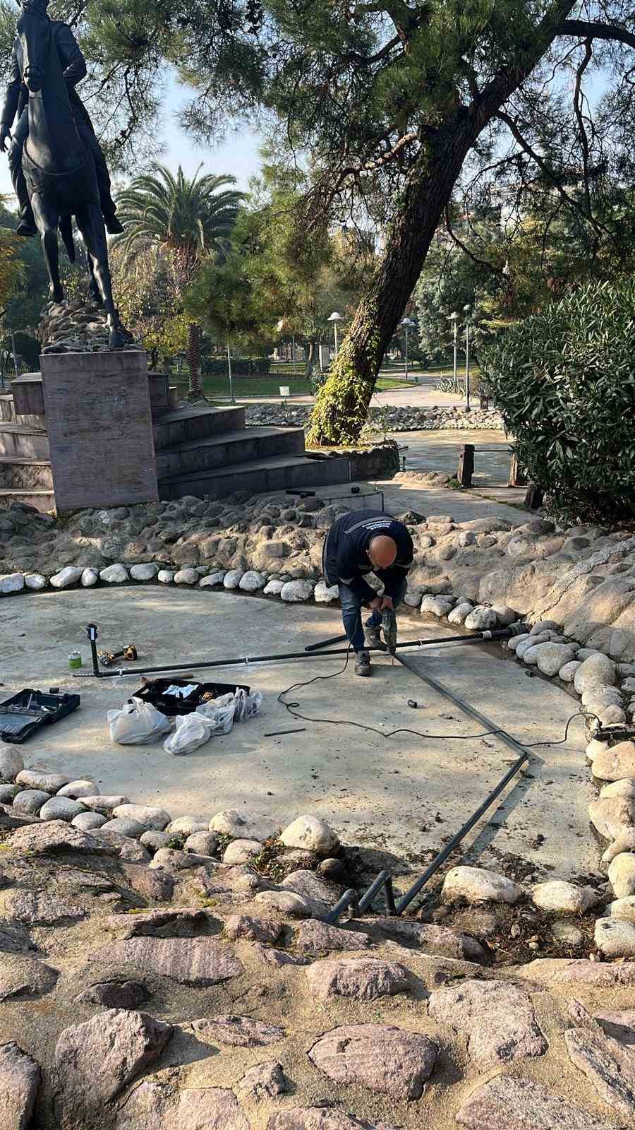 Fatih Parkı s&uuml;s havuzu bakım ve onarım &ccedil;alışmaları tamamlandı
