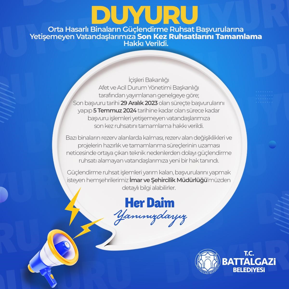 Orta hasarlı binalar i&ccedil;in ruhsat başvuru s&uuml;resi son kez uzatıldı
