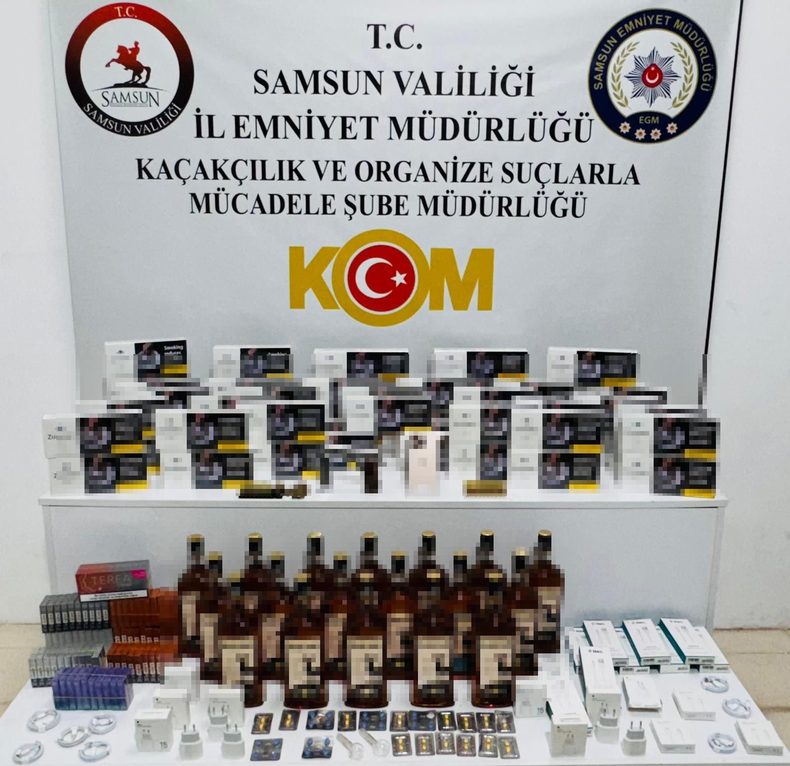 Samsun’da kaçak ve sahte içki operasyonu: 13 gözaltı