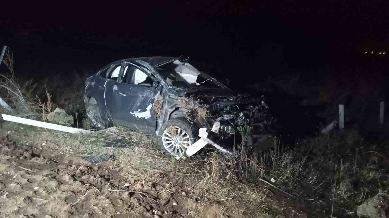 Amasya’da otomobil tarlaya uçtu: 1 ölü