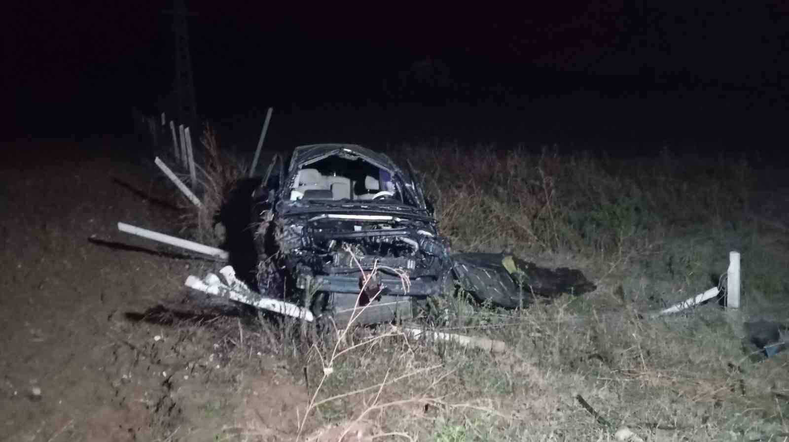 Amasya’da otomobil tarlaya uçtu: 1 ölü