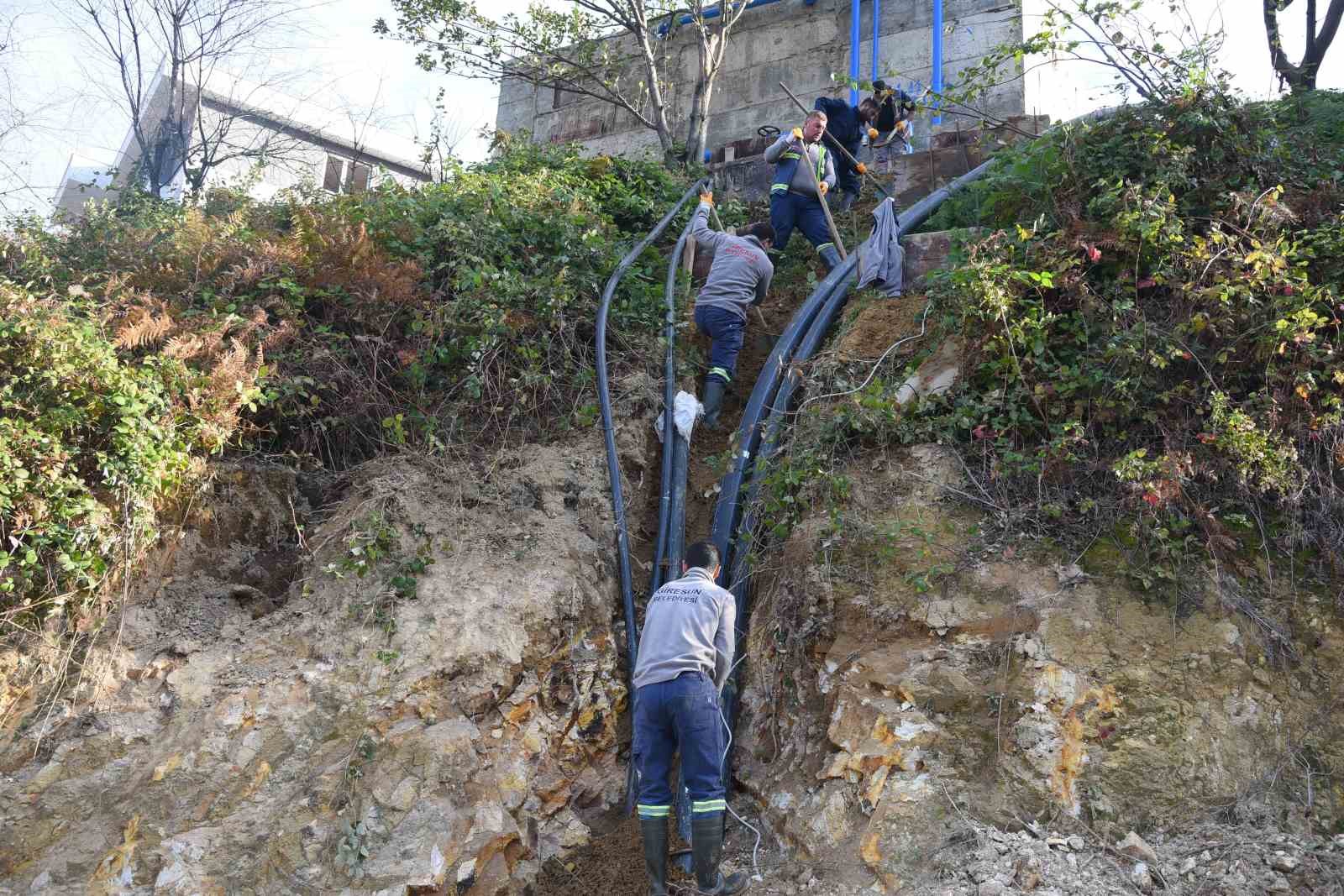 Giresun Belediyesi’nden artan nüfusa içme suyu takviyesi
