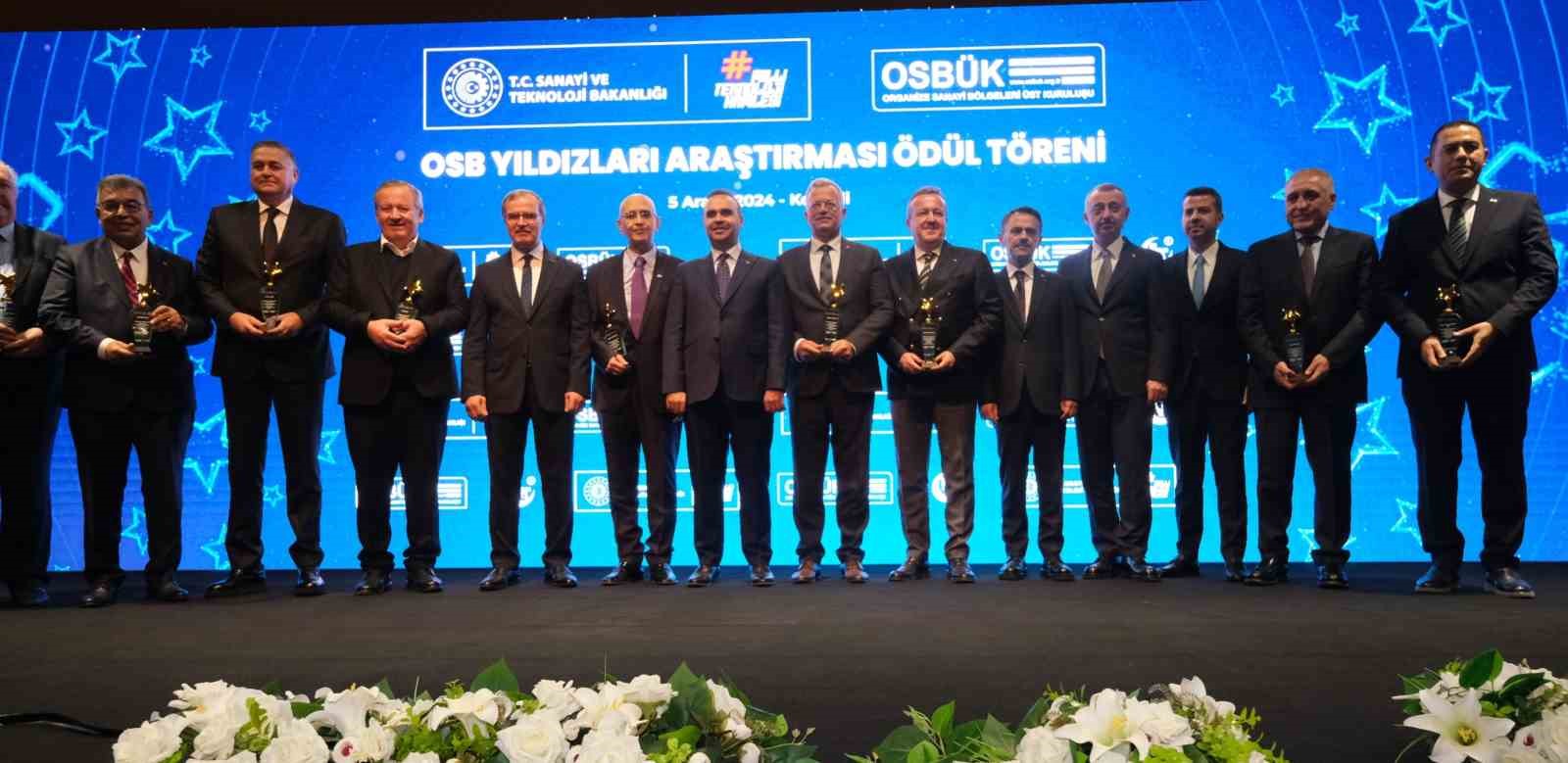 MTOSB’ye ‘En çok katkı veren OSB’ ödülü
