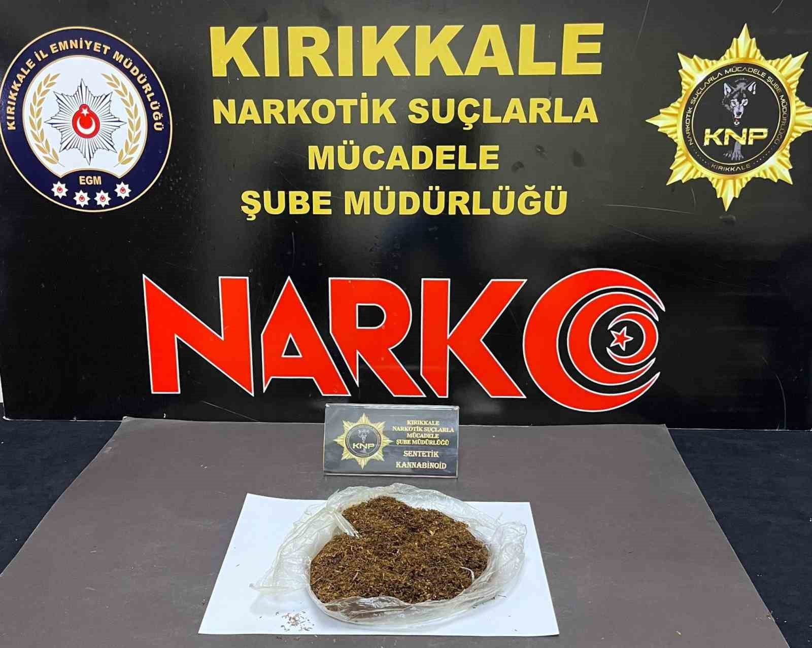 Kırıkkale’de uyuşturucu maddeyle yakalanan şüpheliye adli işlem